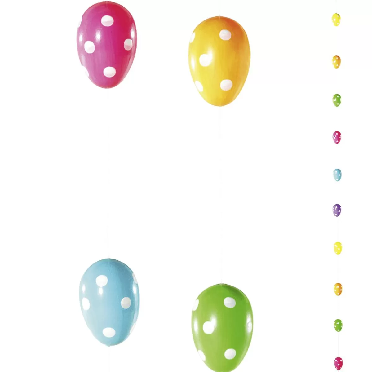 DecoWoerner Decorative Easter Eggs String Dotted 160 Cm