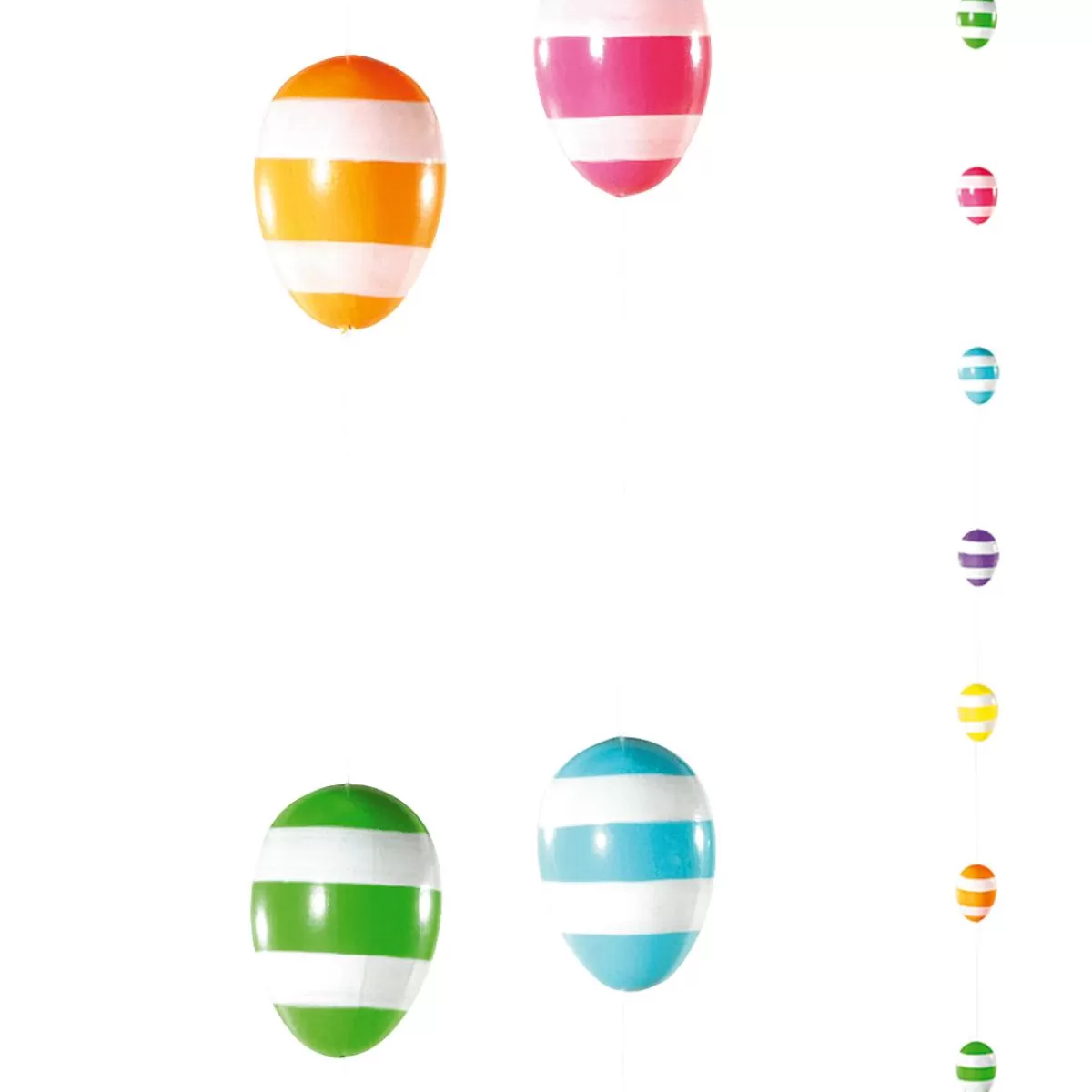 DecoWoerner Decorative Easter Eggs String Striped 160 Cm