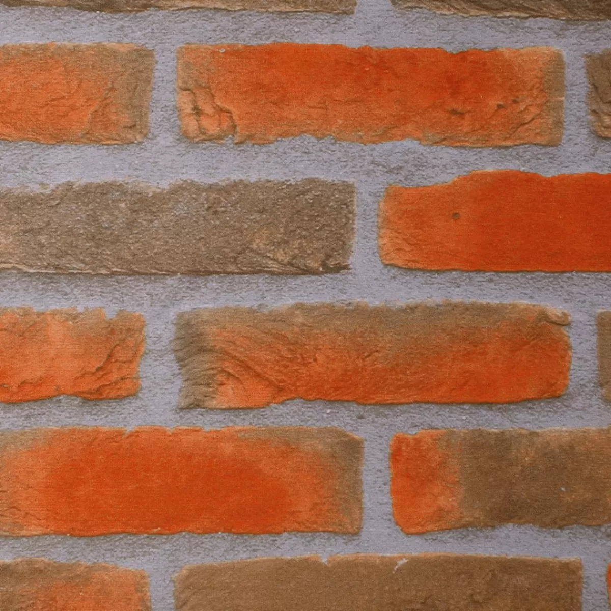 DecoWoerner Decorative Fabric "Brick Wall" Width 150 Cm,