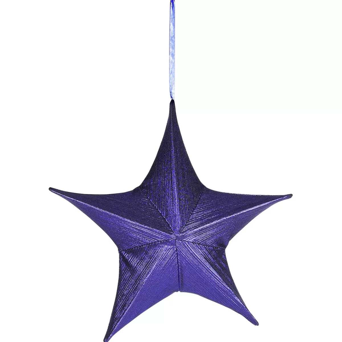 DecoWoerner Decorative Fabric Folding Star, Metallic, With Zip