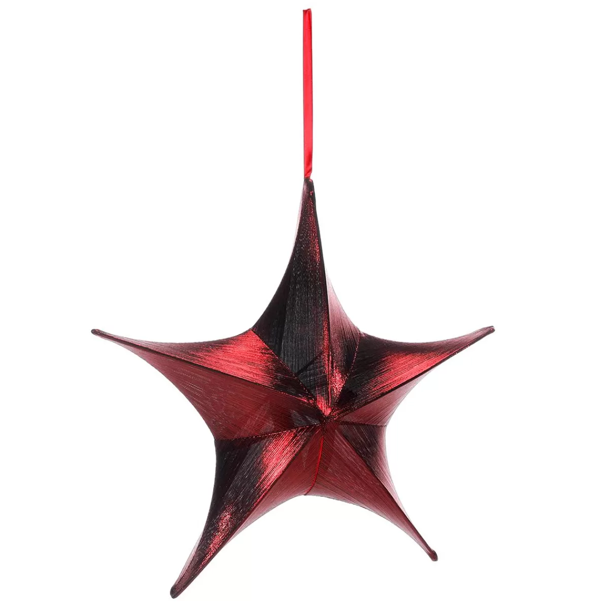 DecoWoerner Decorative Fabric Folding Star, Metallic , With Zip