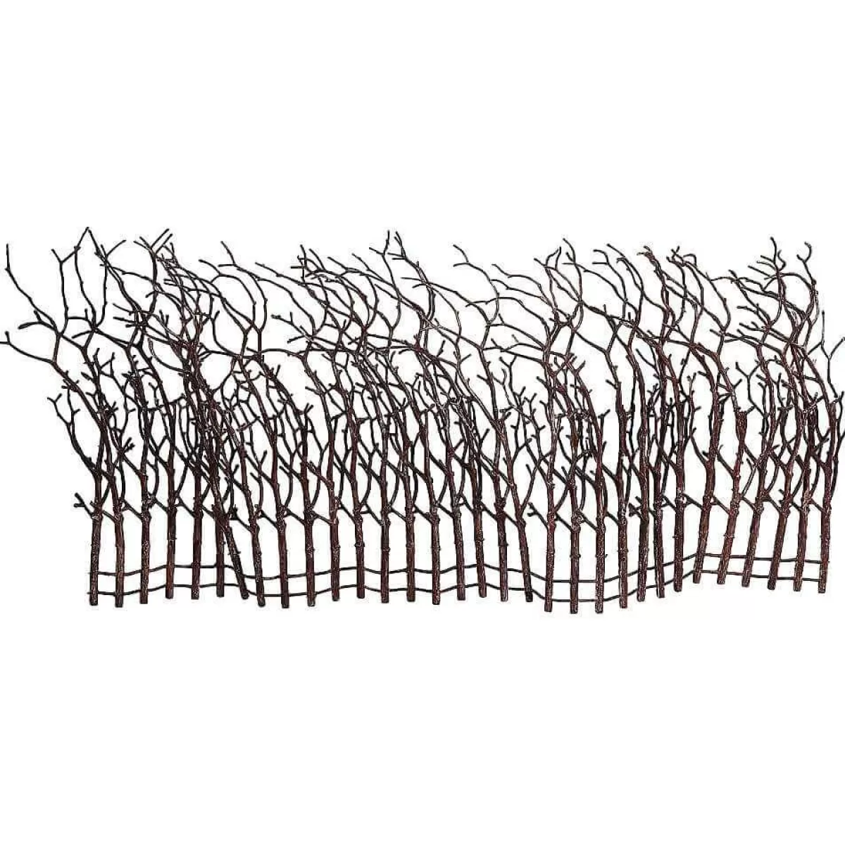 DecoWoerner Decorative Fence Made Of Brushwood, 64 X 30 Cm