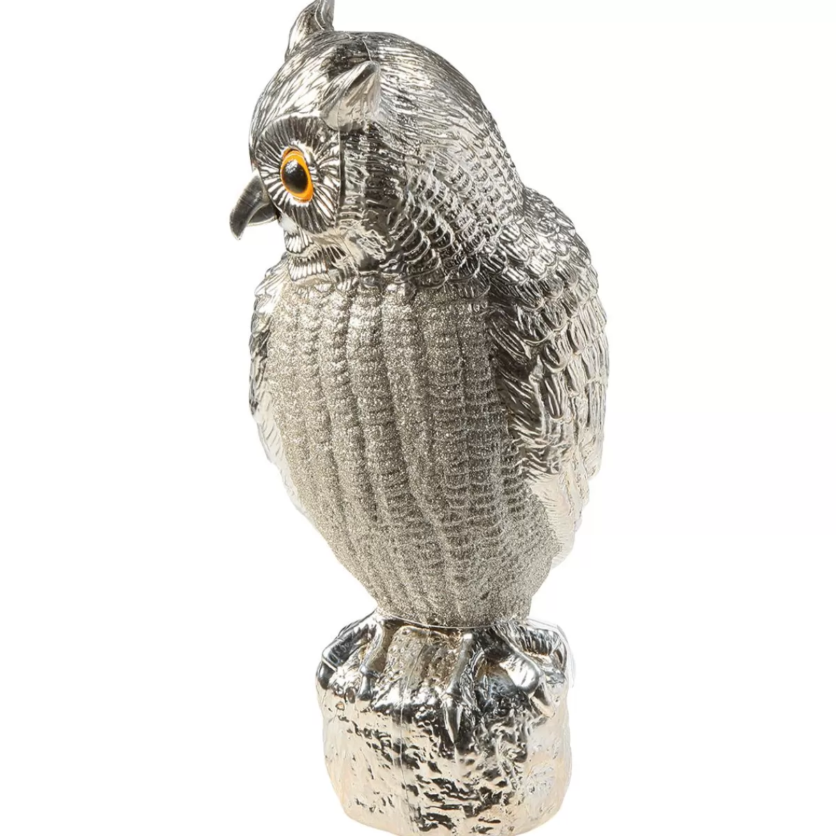 DecoWoerner Decorative Figure Owl 43 Cm Champagne Colour