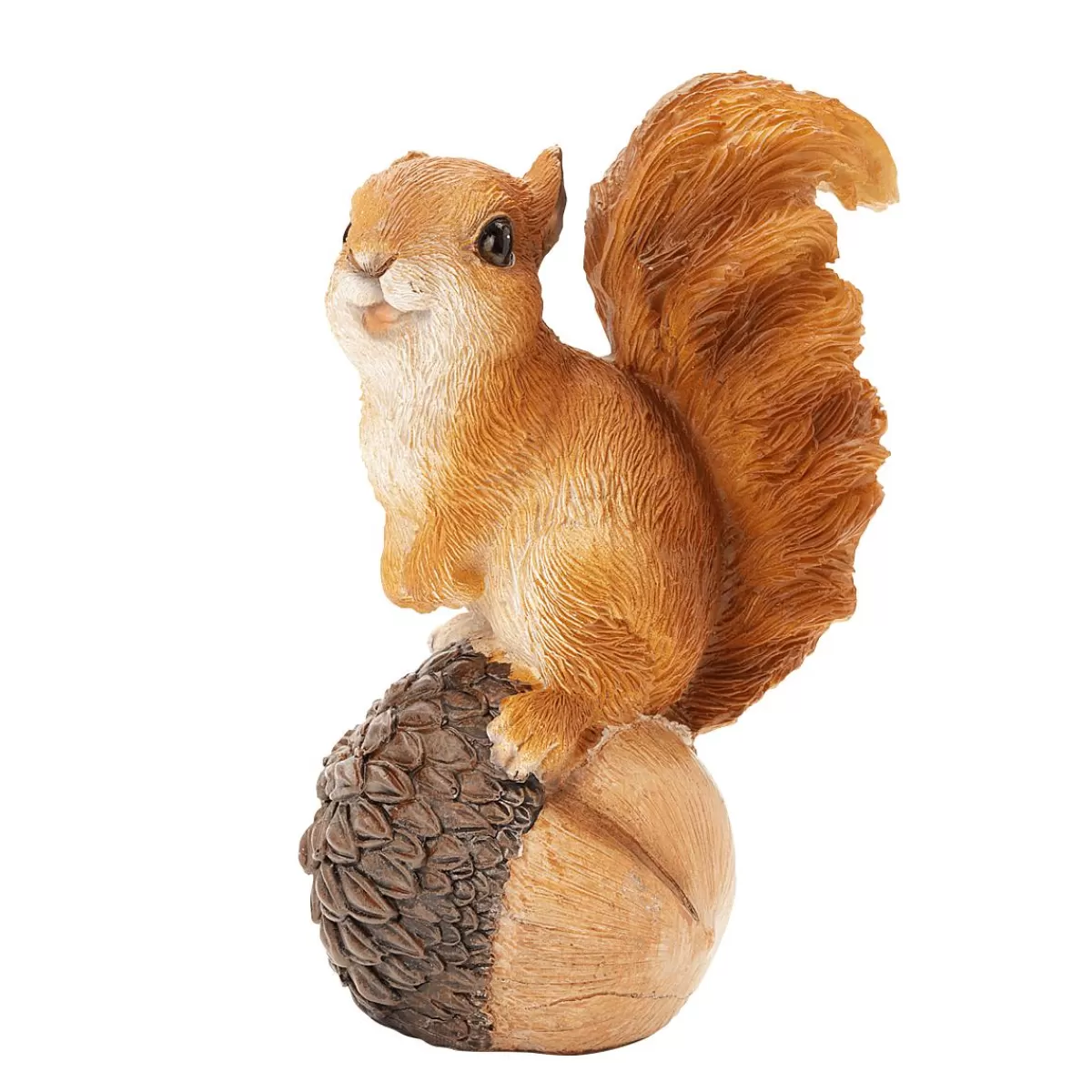 DecoWoerner Decorative Figure Squirrel With Acorn 13 X 9 X 6 Cm (H X W X D)