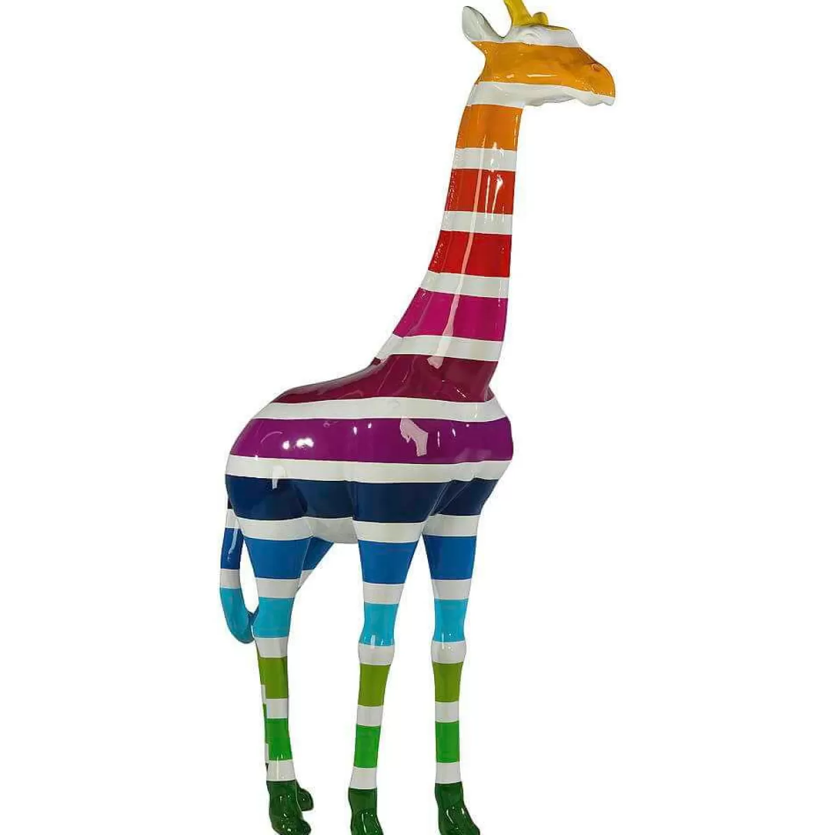 DecoWoerner Decorative Giraffe Height 190 Cm, Colourful