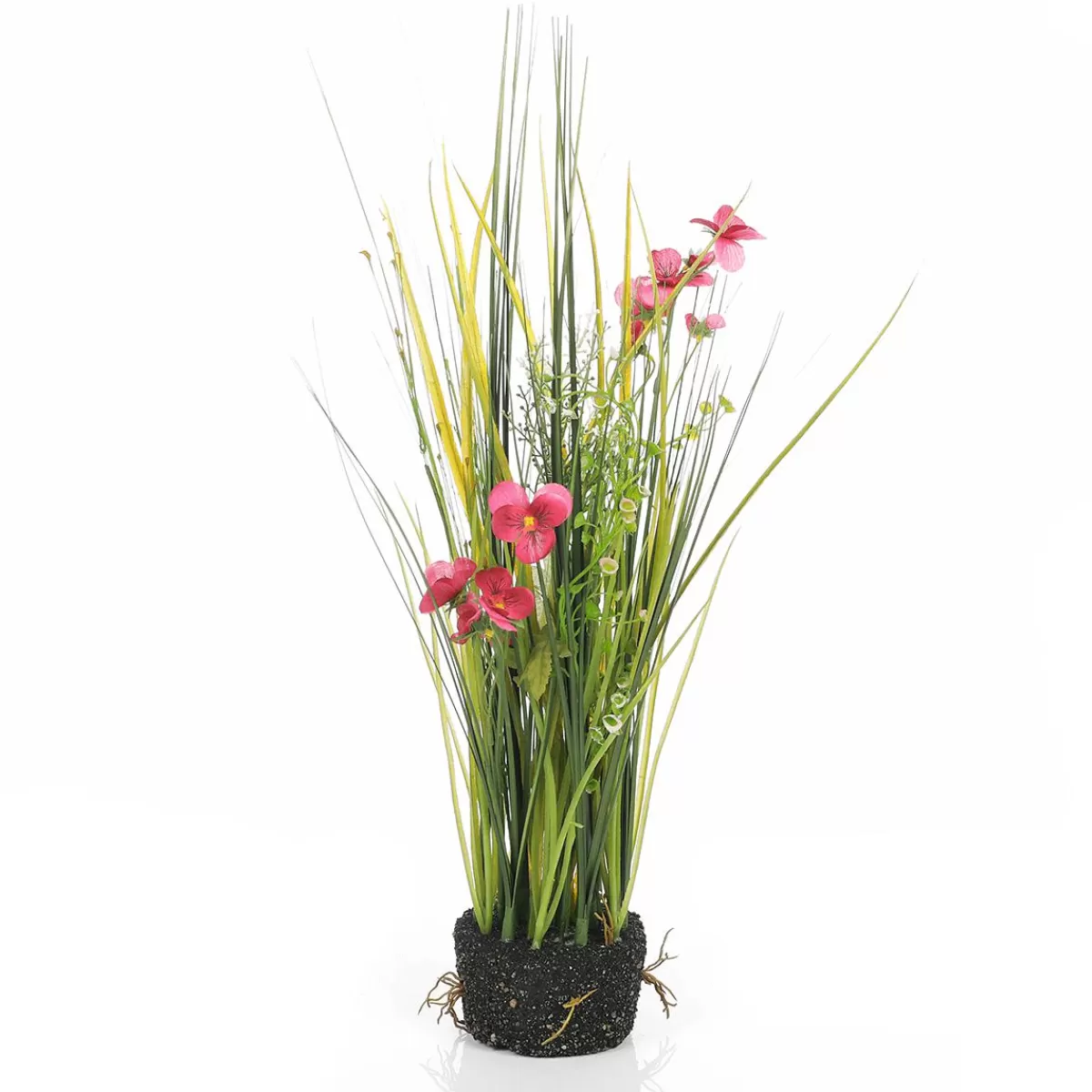 DecoWoerner Decorative Grass With Pansies 48 Cm