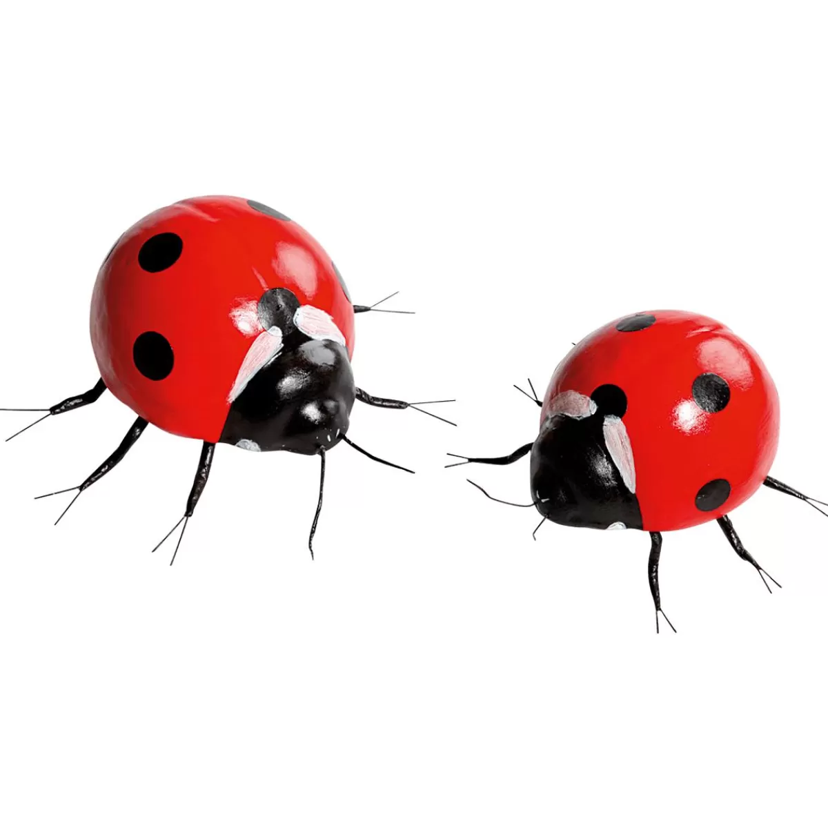 DecoWoerner Decorative Ladybugs 20 - 25 Cm, 2 Pcs