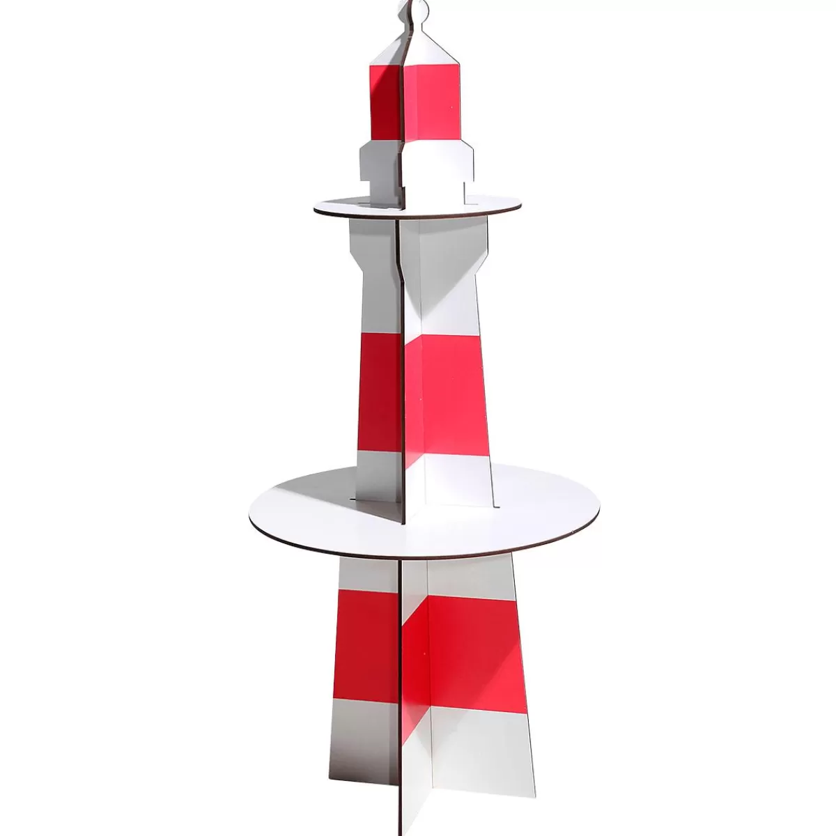 DecoWoerner Decorative Lighthouse Made Of Wood, Height 80 Cm