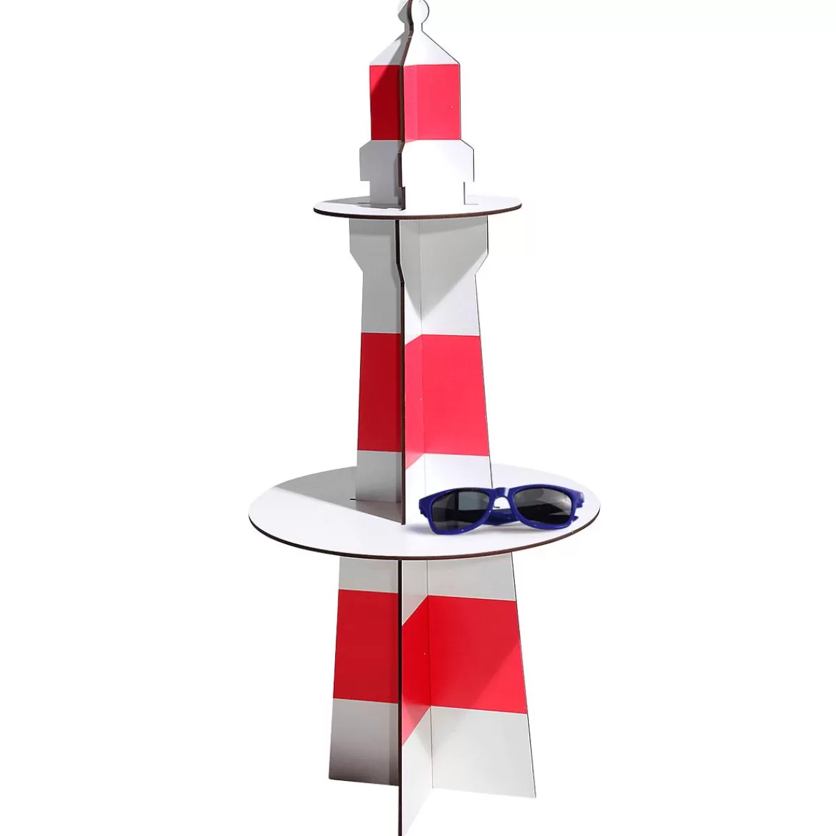 DecoWoerner Decorative Lighthouse Made Of Wood, Height 80 Cm