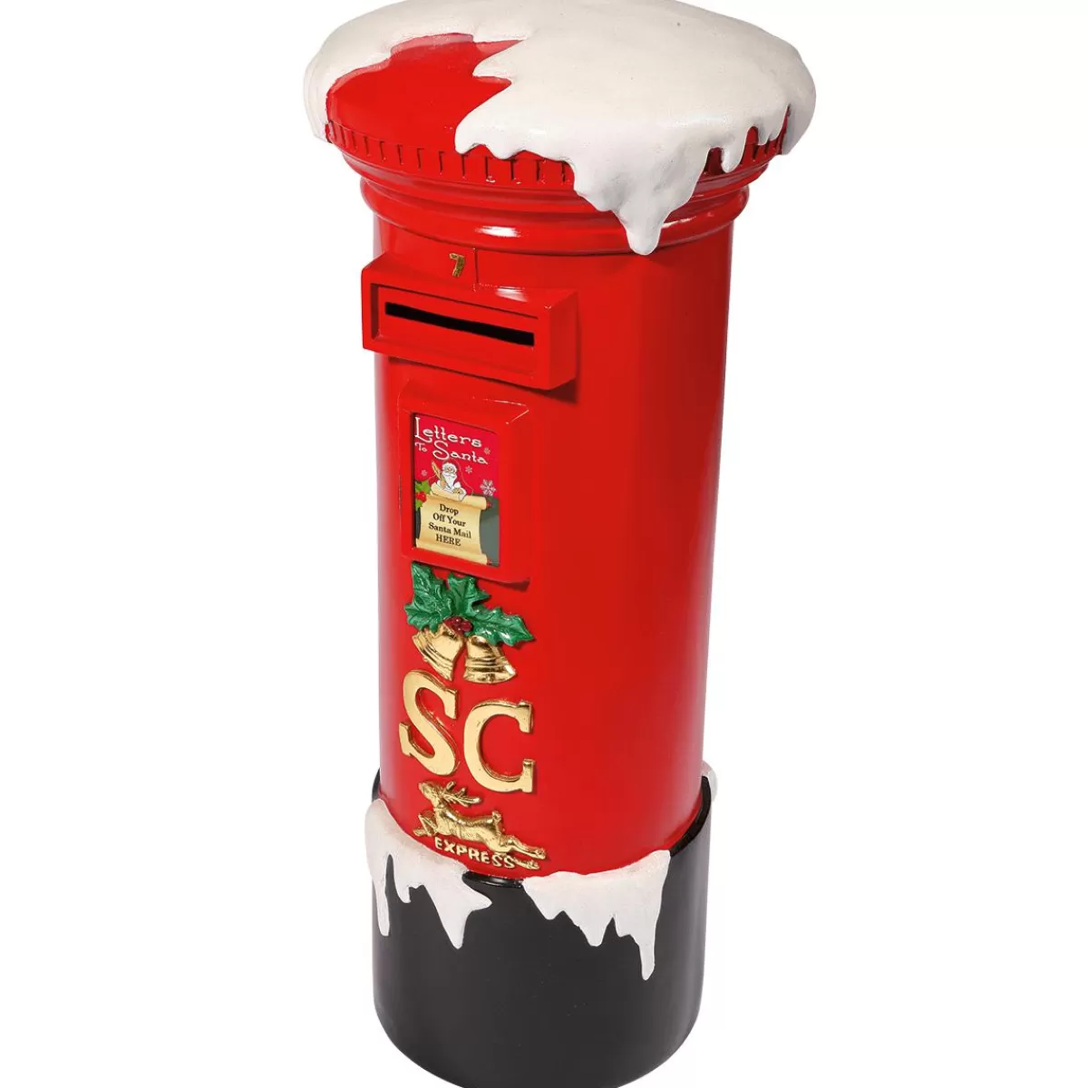 DecoWoerner Decorative Mailbox Santa Claus, Height 100 Cm