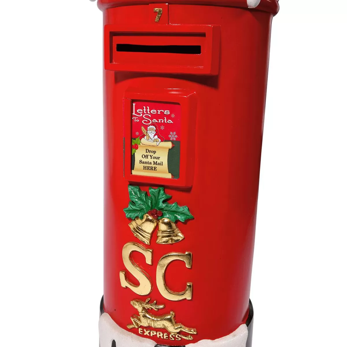 DecoWoerner Decorative Mailbox Santa Claus, Height 100 Cm