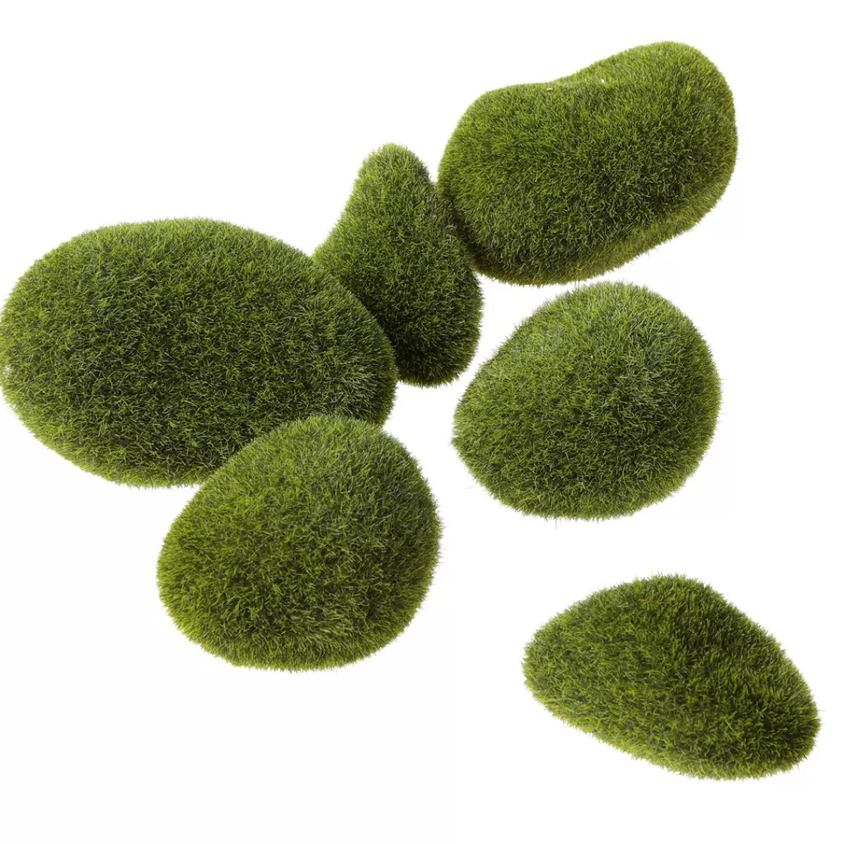 DecoWoerner Decorative Moss Stones, 6 Pcs