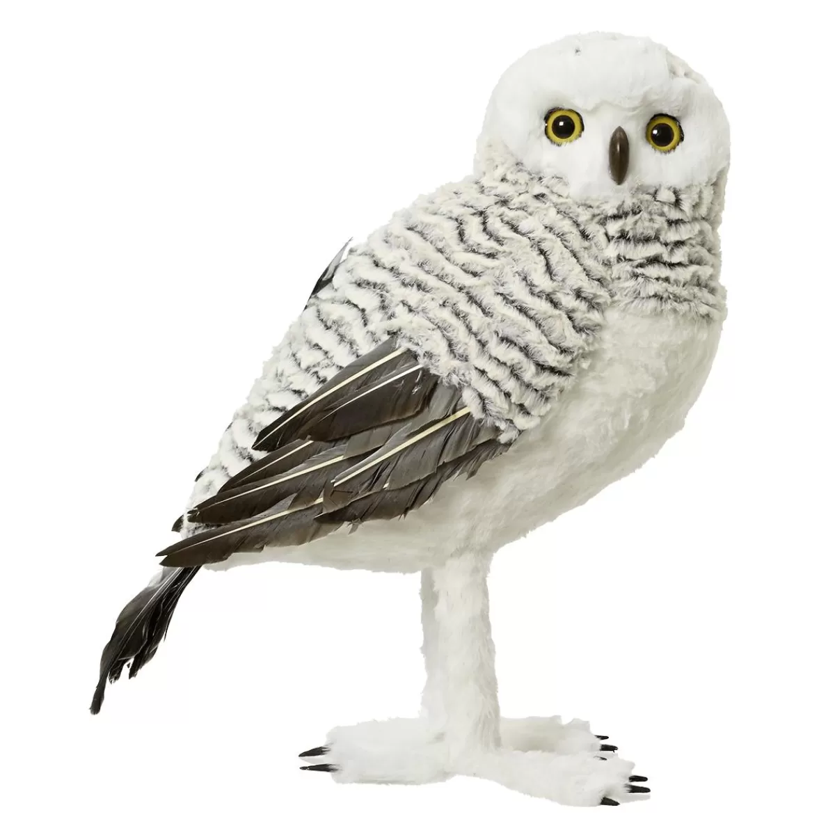 DecoWoerner Decorative Owls Made Of Faux Fur 48 Cm