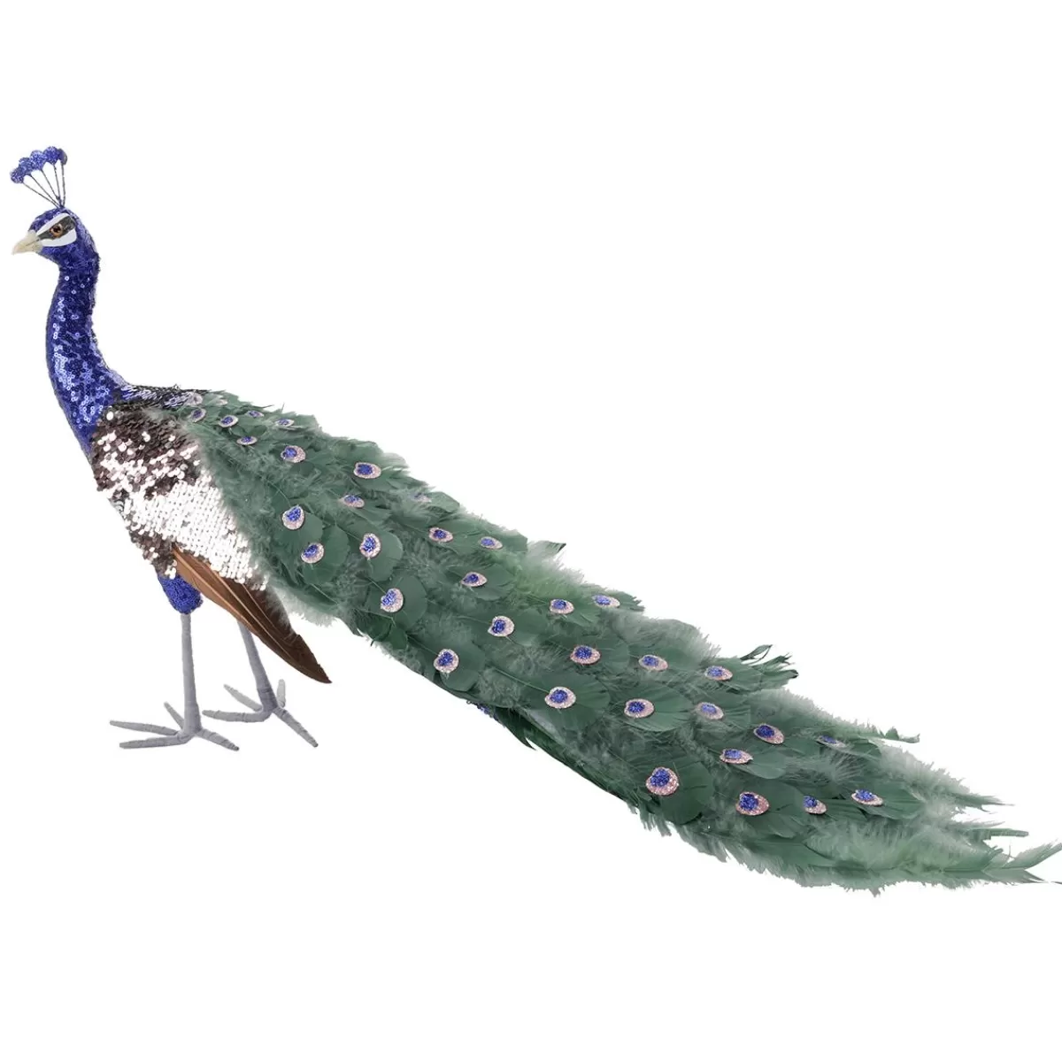 DecoWoerner Decorative Peacock, 80x20x40 Cm