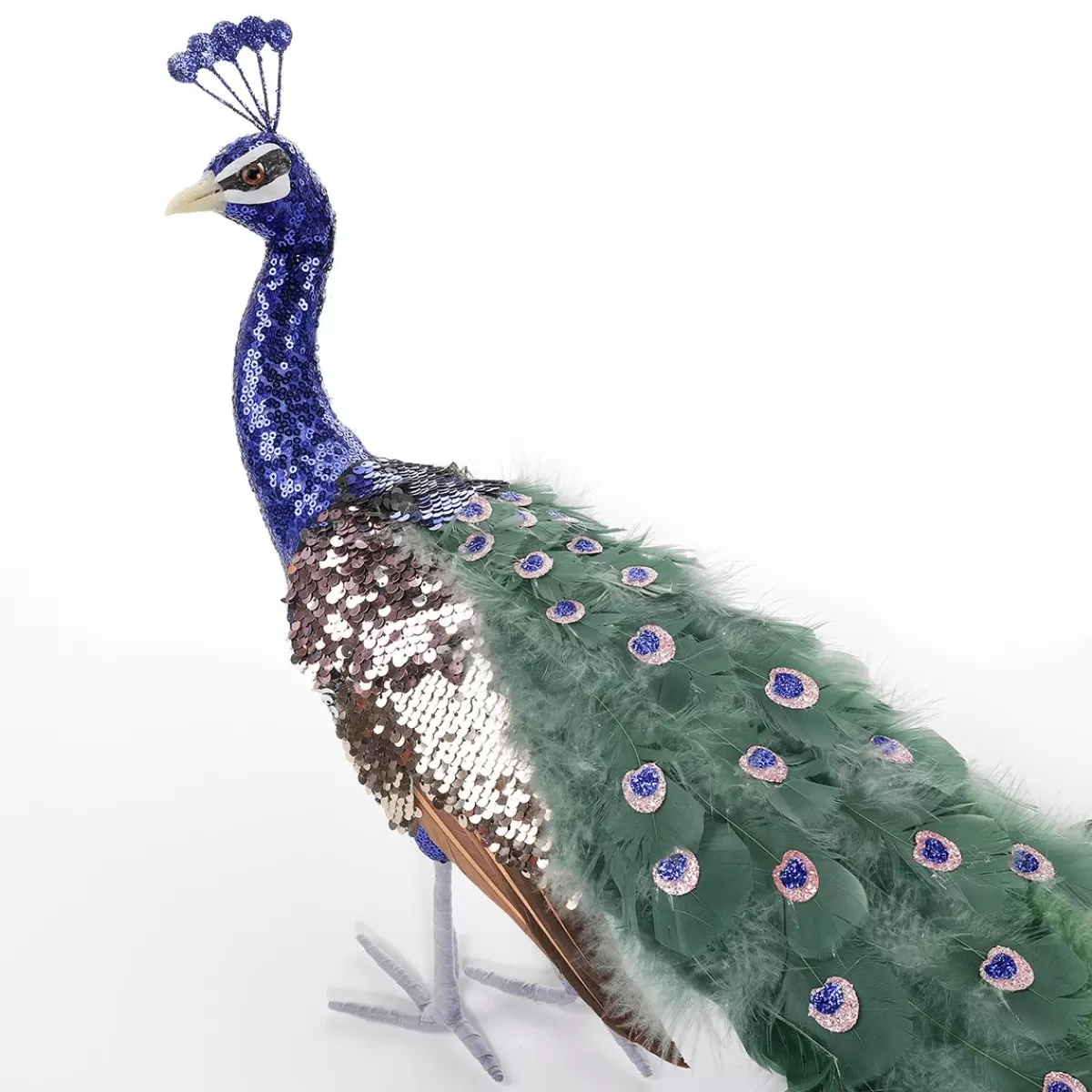 DecoWoerner Decorative Peacock, 80x20x40 Cm