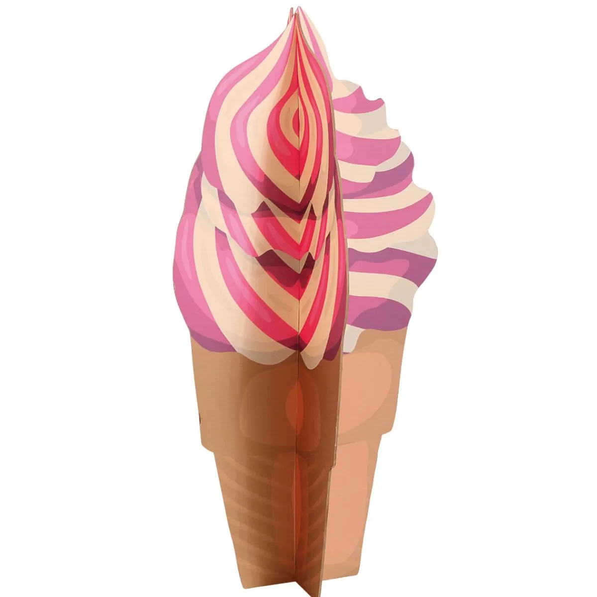 DecoWoerner Decorative Presenter Soft Ice Cream, Height 75 Cm