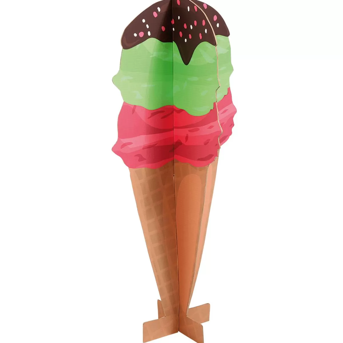 DecoWoerner Decorative Presenter Waffle Ice Cream, Height 90 Cm