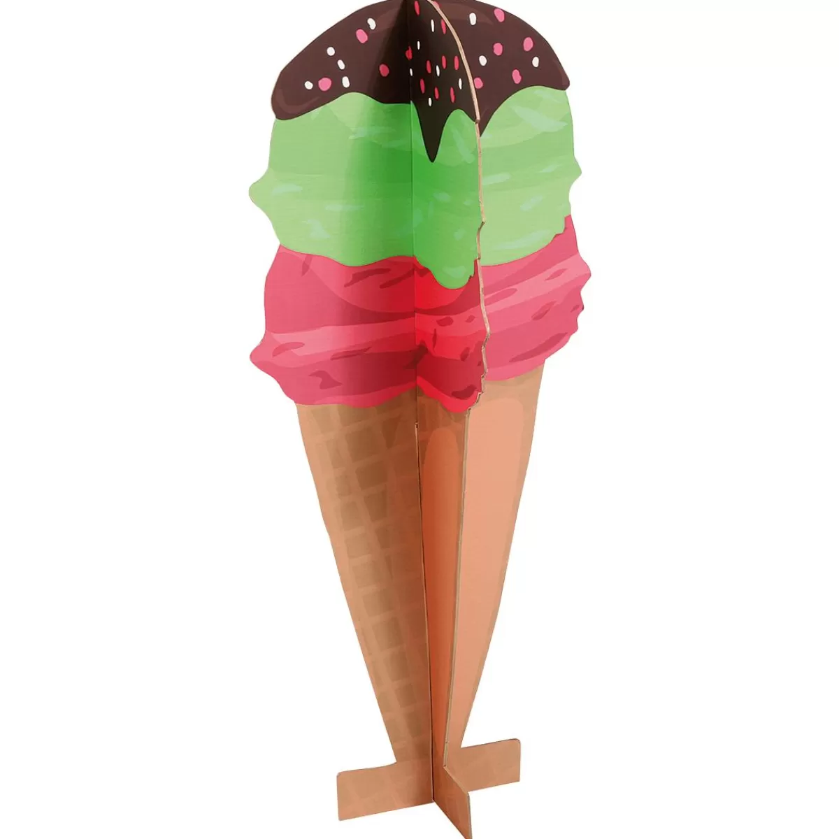 DecoWoerner Decorative Presenter Waffle Ice Cream, Height 90 Cm