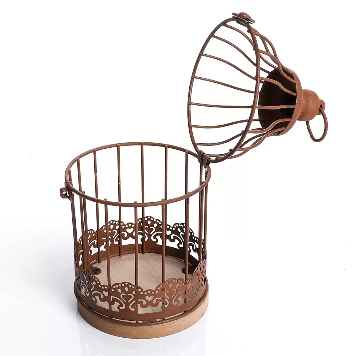 DecoWoerner Decorative Rust-look Bird Cages 11 X 24 Cm & 14.50 X 35 Cm