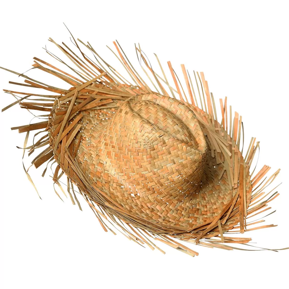 DecoWoerner Decorative Straw Hat, Natural, Ø 40 Cm