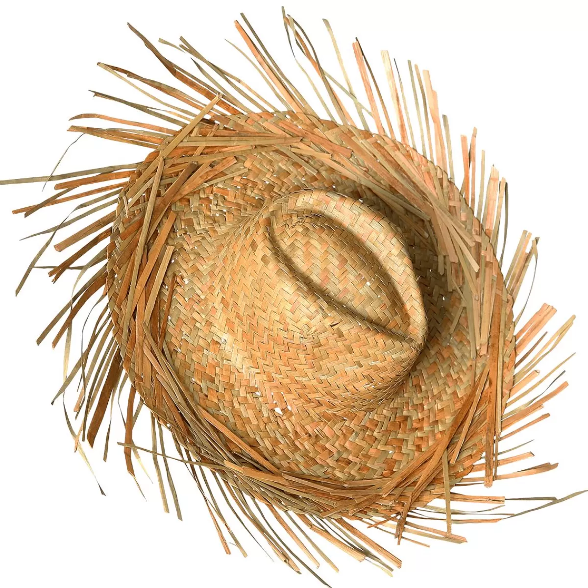 DecoWoerner Decorative Straw Hat, Natural, Ø 40 Cm