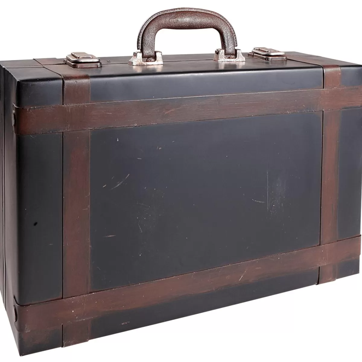 DecoWoerner Decorative Suitcase Made Of Metal, 40 X 26 Cm