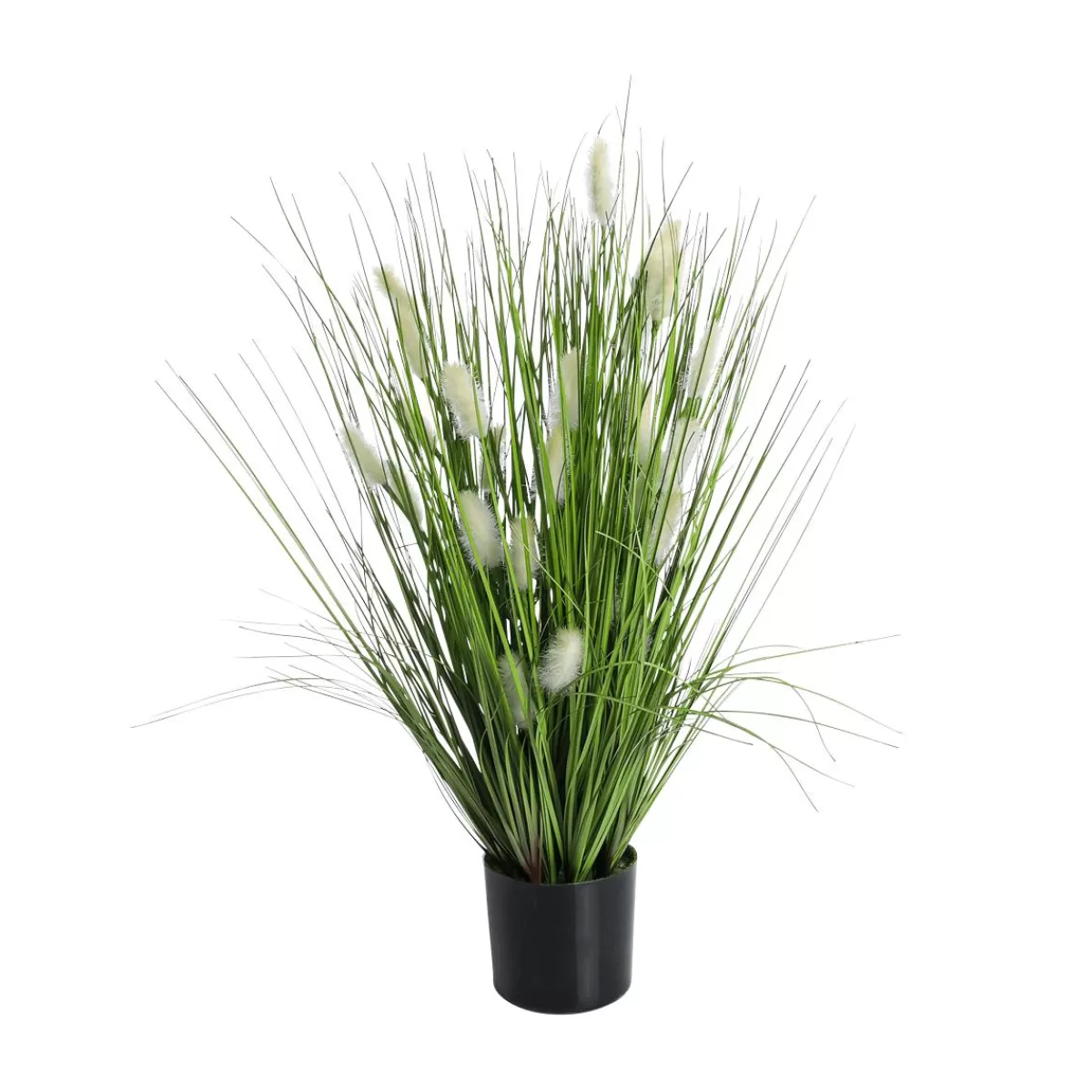 DecoWoerner Decorative Velvet Grass In Black Pot 25 X 25 X 50 Cm