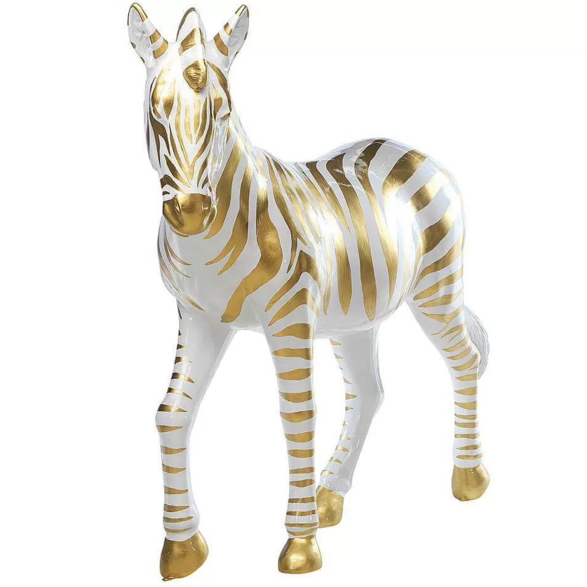 DecoWoerner Decorative Zebra Length 190 Cm, White/