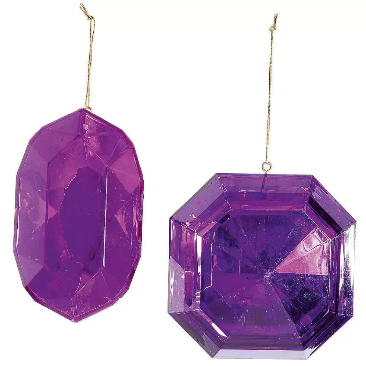 DecoWoerner Diamond Hangers Lilac 2 Pcs