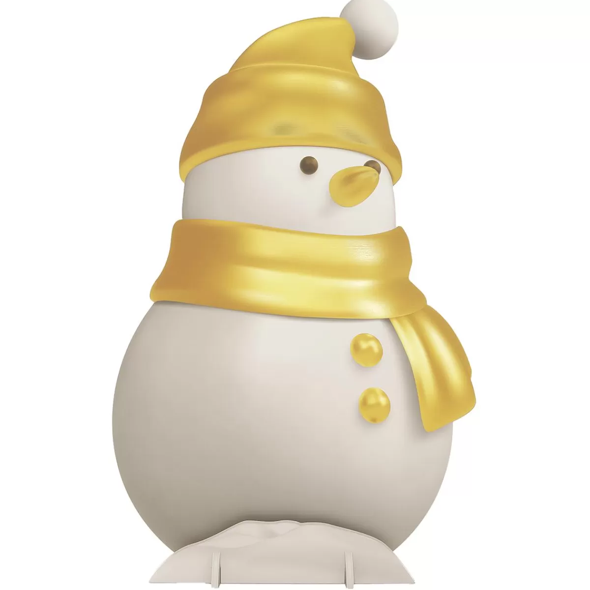 DecoWoerner Display Stand Snowman Gold / White