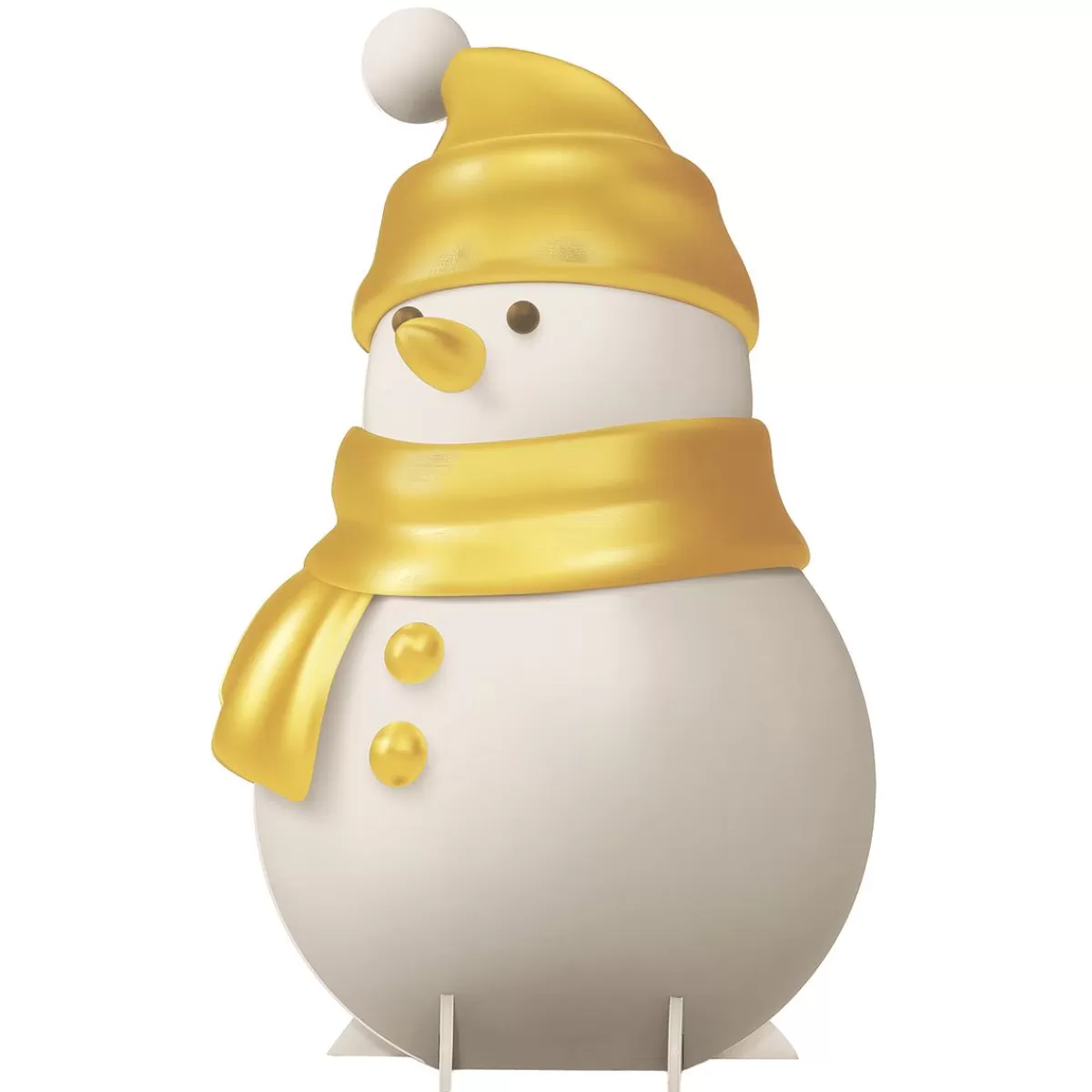 DecoWoerner Display Stand Snowman Gold / White