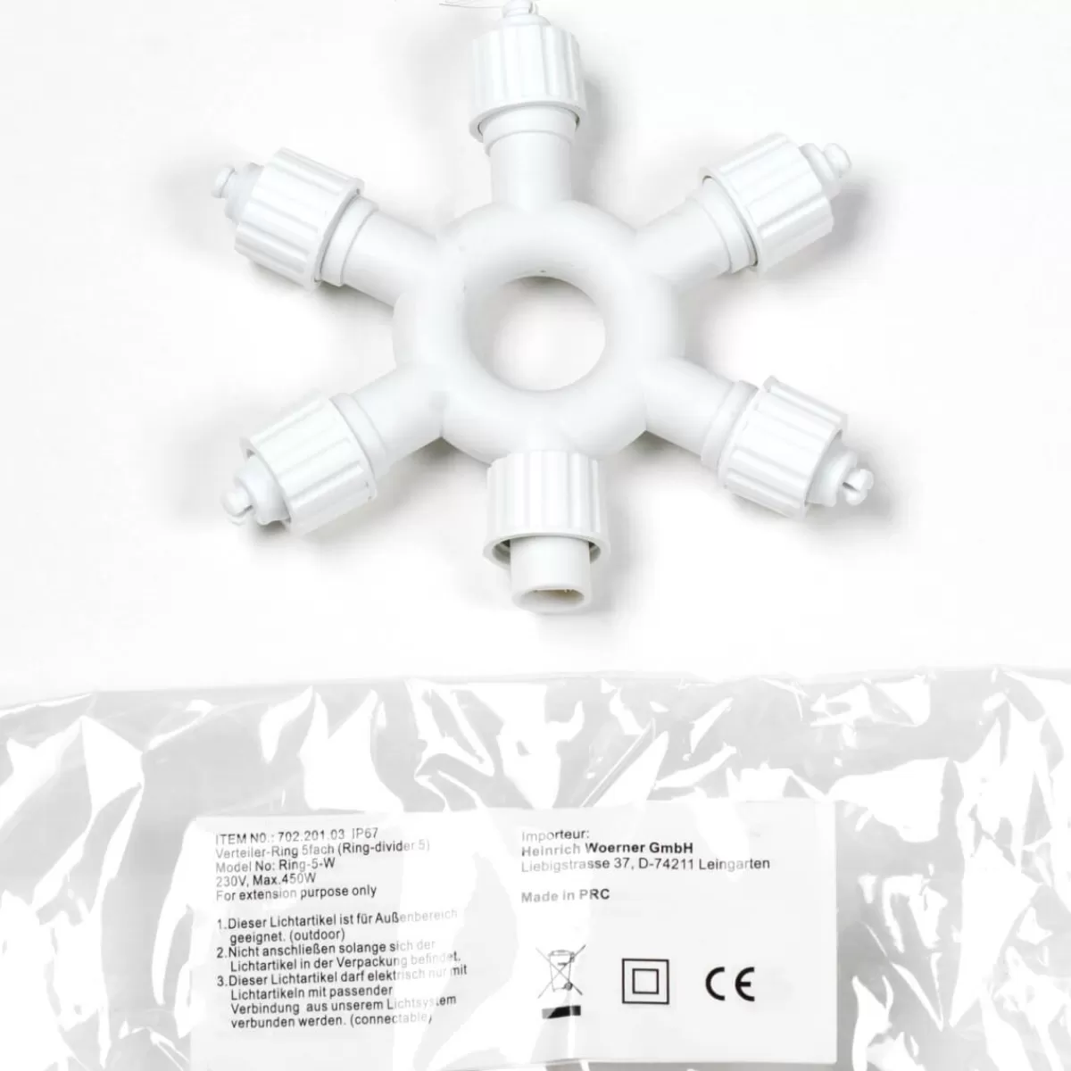 DecoWoerner Distributor Ring 5-fold For LED Profi System White