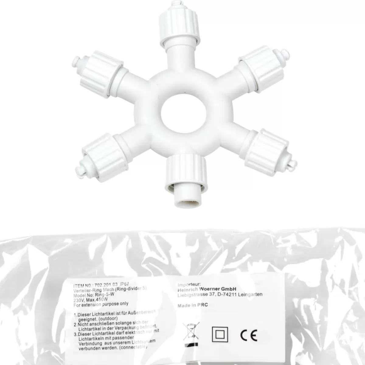 DecoWoerner Distributor Ring 5-fold For LED Profi System White