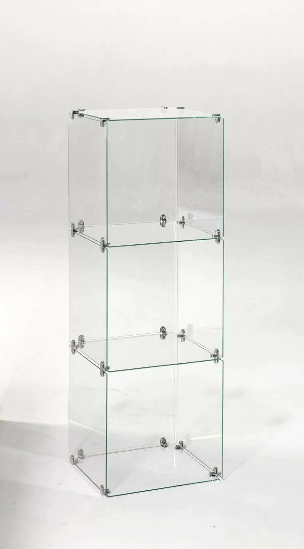 DecoWoerner DIY Cube Showcase Made Of Glass, With Back Walls, Height 124 Cm