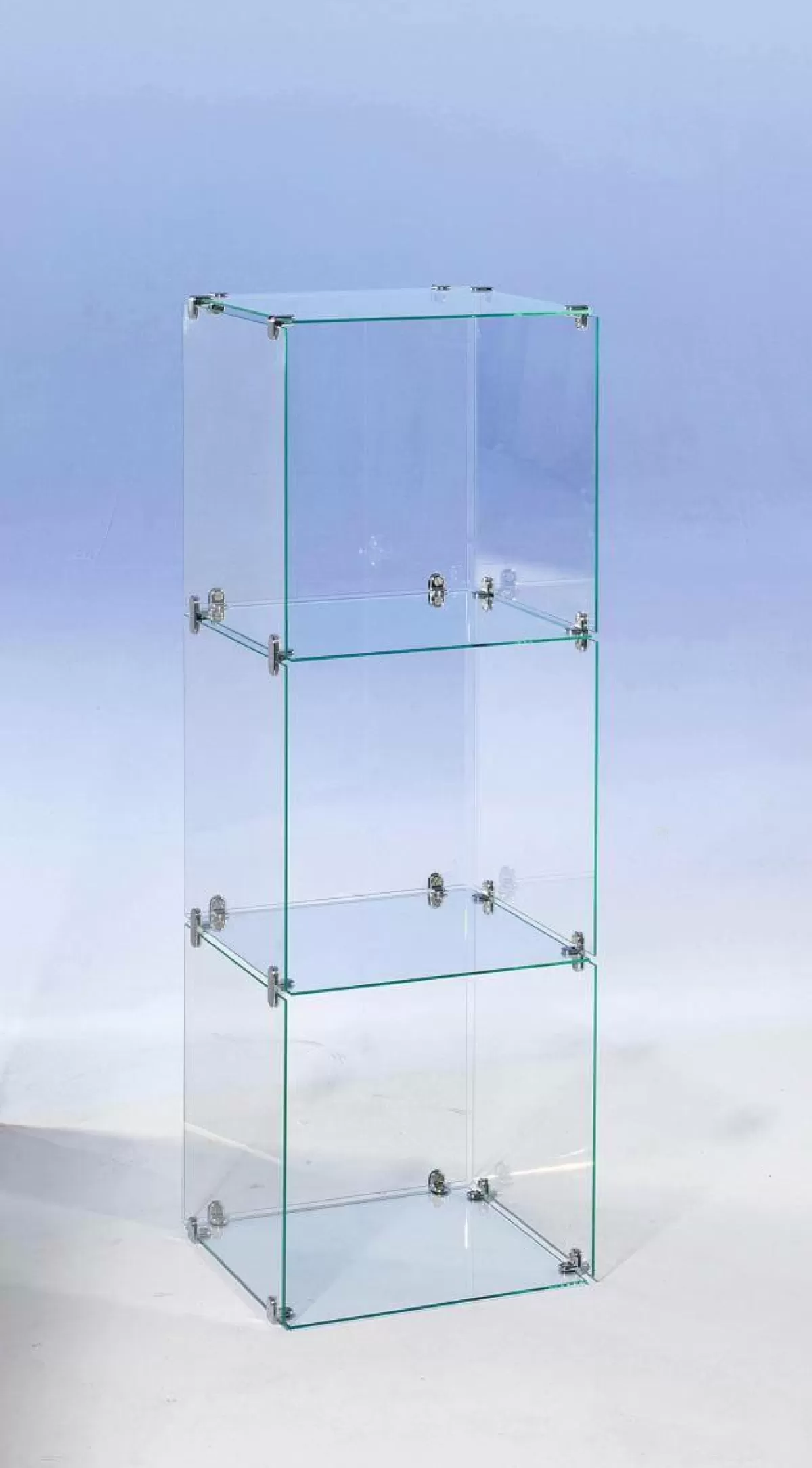 DecoWoerner DIY Cube Showcase Made Of Glass, With Back Walls, Height 124 Cm