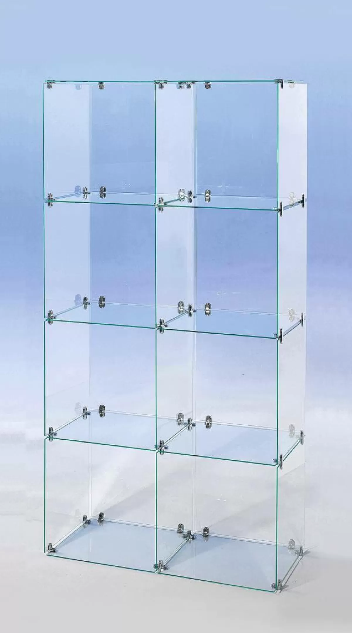 DecoWoerner DIY Cube Showcase Made Of Glass, With Back Walls Height 165 Cm