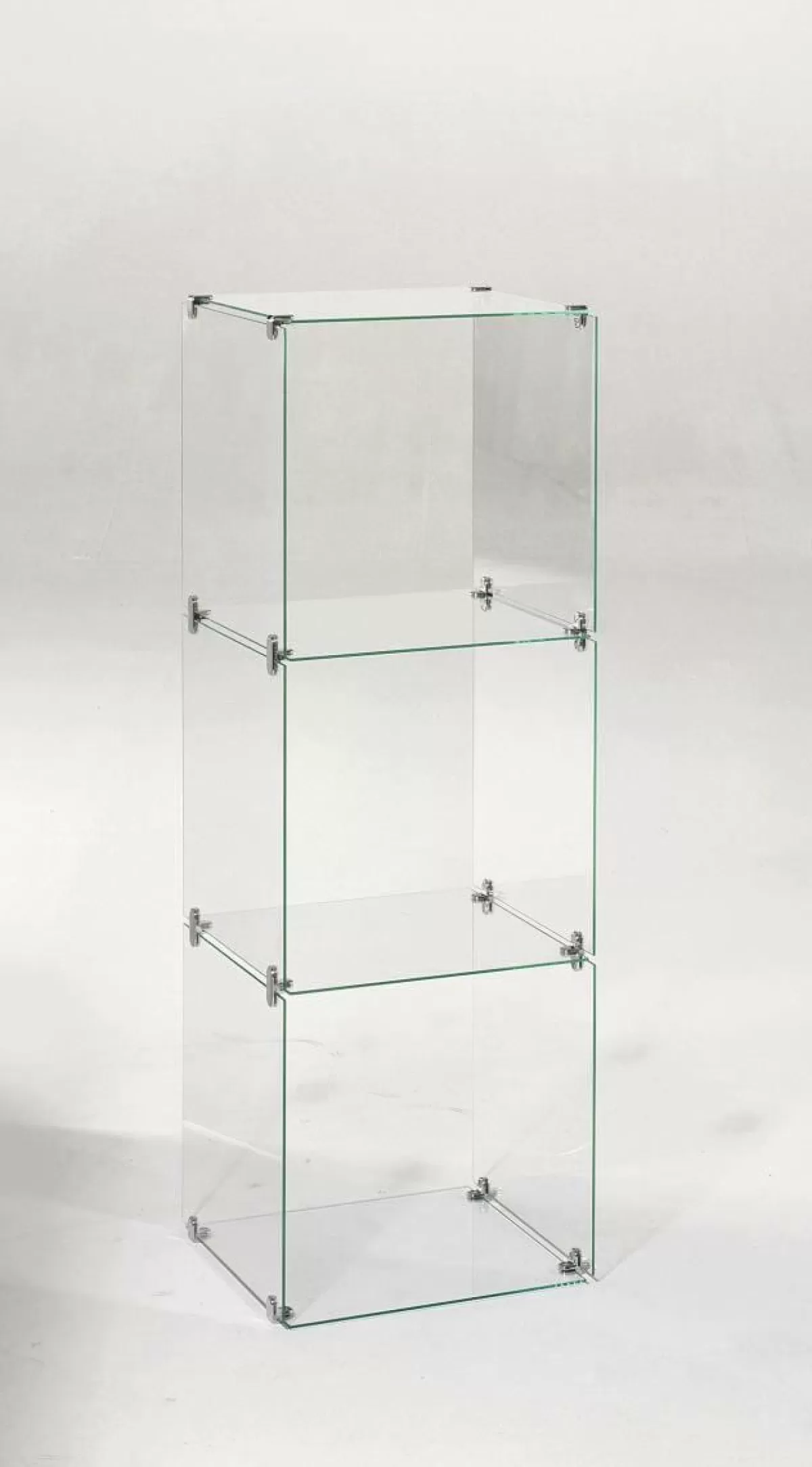 DecoWoerner DIY Cube Showcase Made Of Glass, Without Back Walls, Height 124 Cm