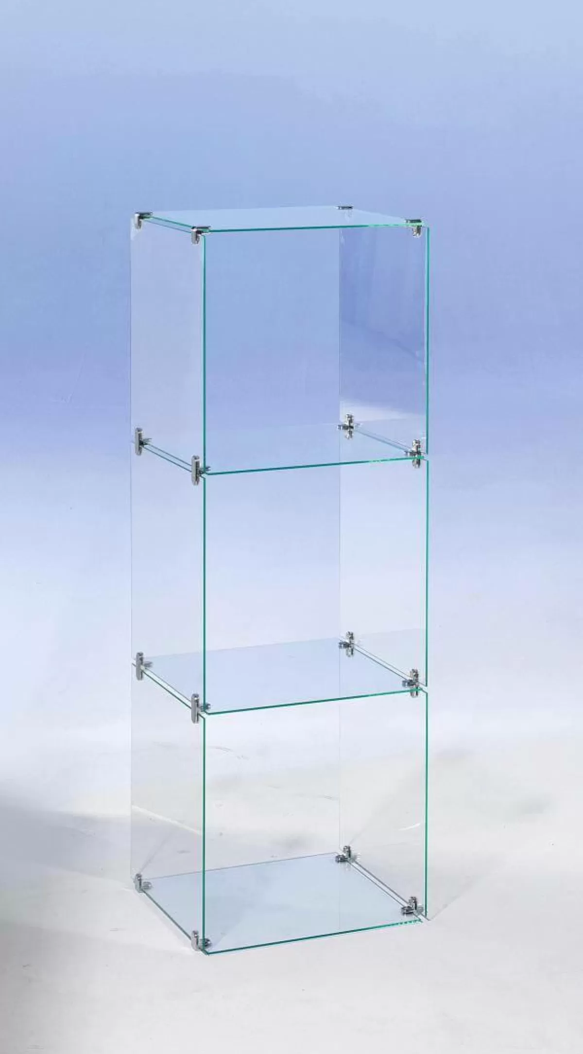 DecoWoerner DIY Cube Showcase Made Of Glass, Without Back Walls, Height 124 Cm