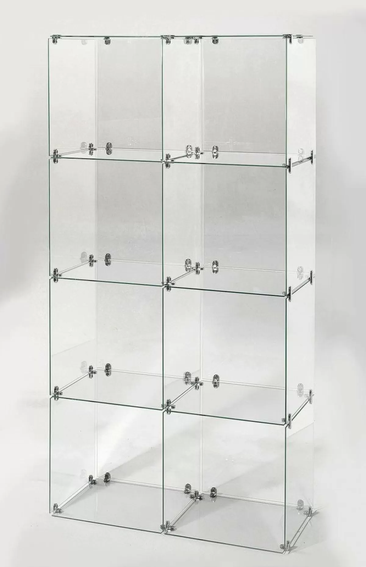 DecoWoerner DIY Cube Showcase Made Of Glass, Without Back Walls, Height 165 Cm