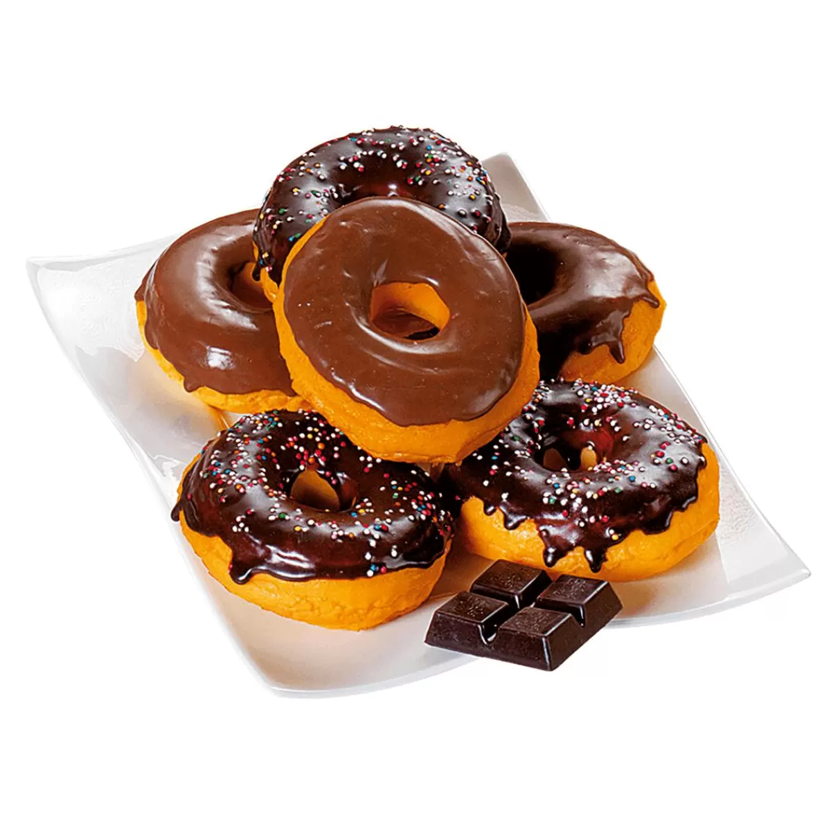 DecoWoerner Donut With Chocolate Glaze Ø 9.5 Cm Food Replica