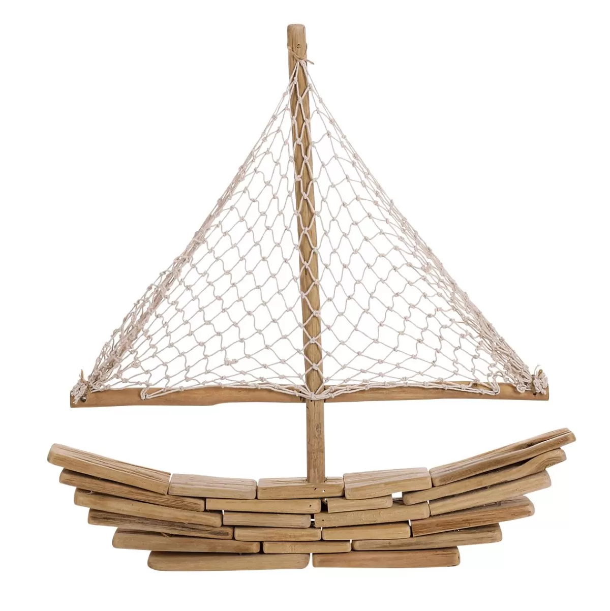 DecoWoerner Driftwood Deco Sail Ship 45 X 44 X 5 Cm