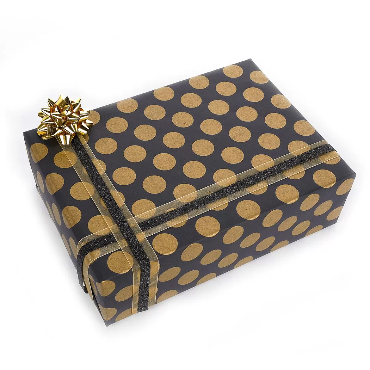 DecoWoerner Eco-Friendly Wrapping Paper Roll With en Dots 50 Cm X 50 M