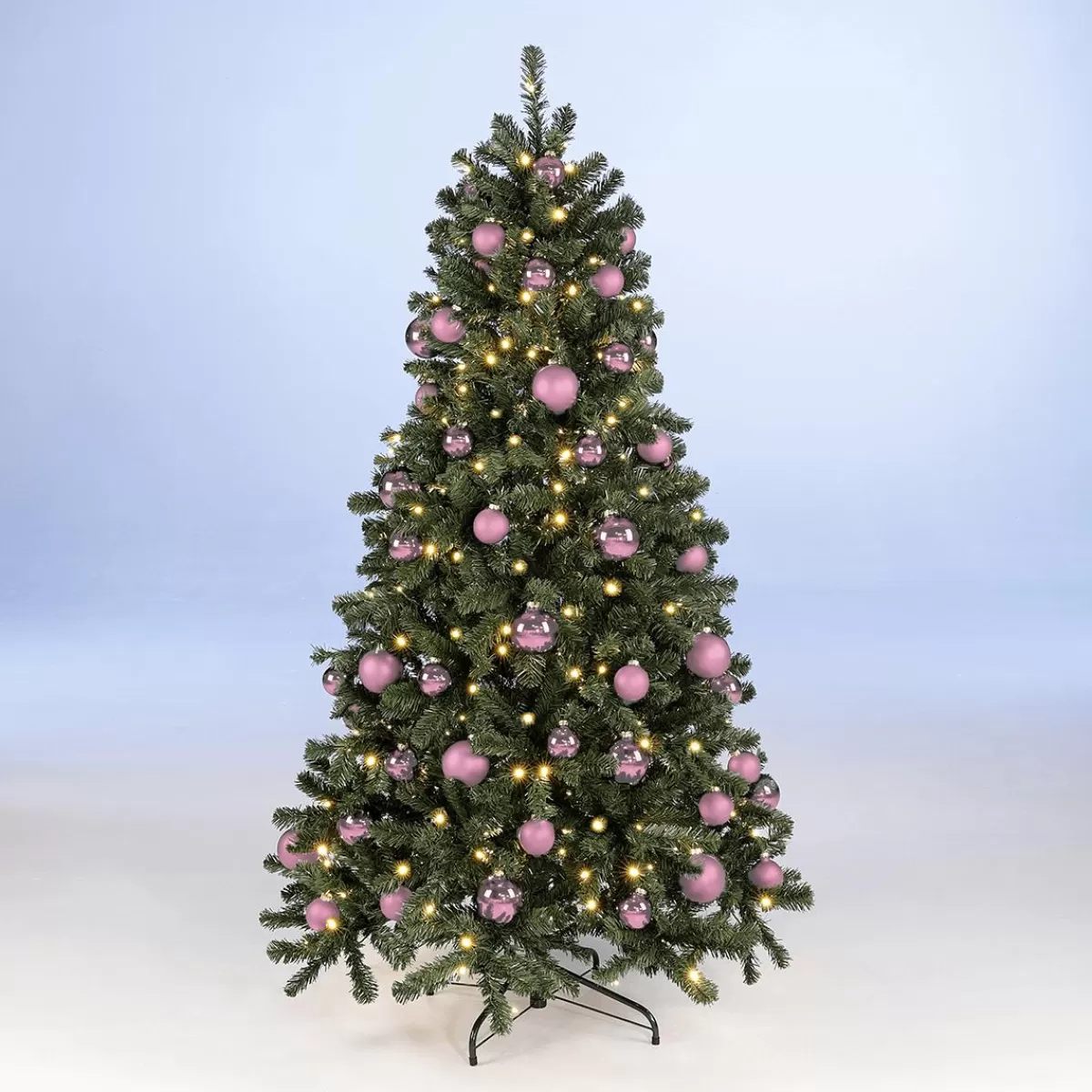 DecoWoerner Economy Package Christmas Tree 210 Cm Incl. Glass Baubles And Fairy Lights