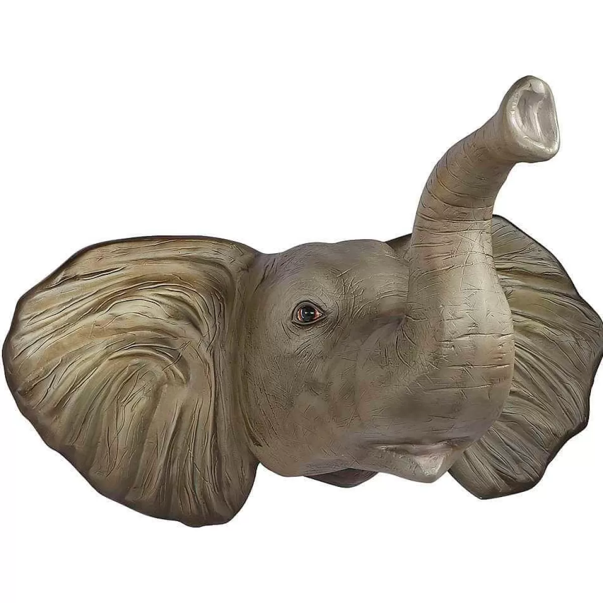 DecoWoerner Elephant's Head Width 109 Cm, Grey/natural