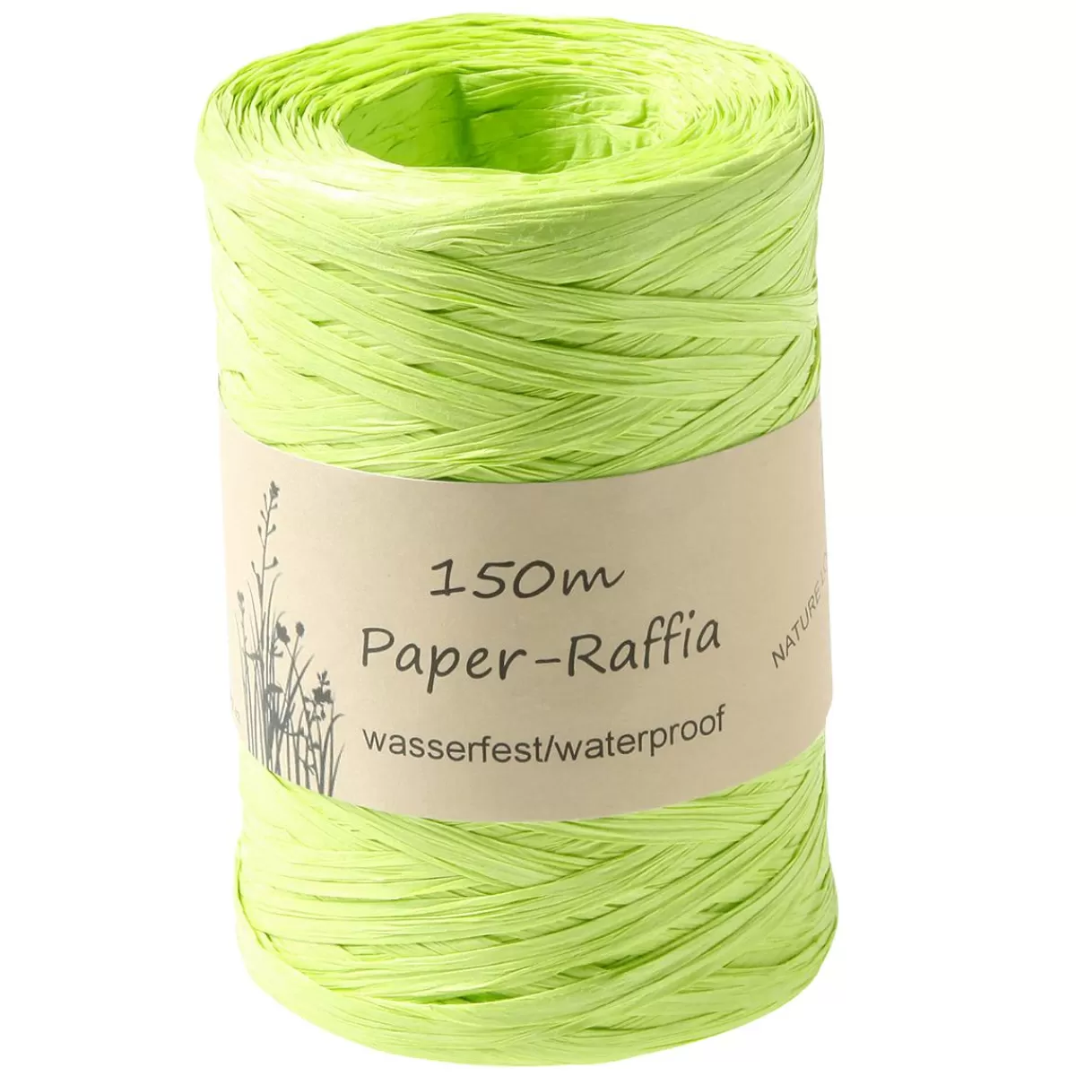 DecoWoerner Environmentally Friendly Raffia Tape Made Of Degradable Material 7 Mm 150 M Spring