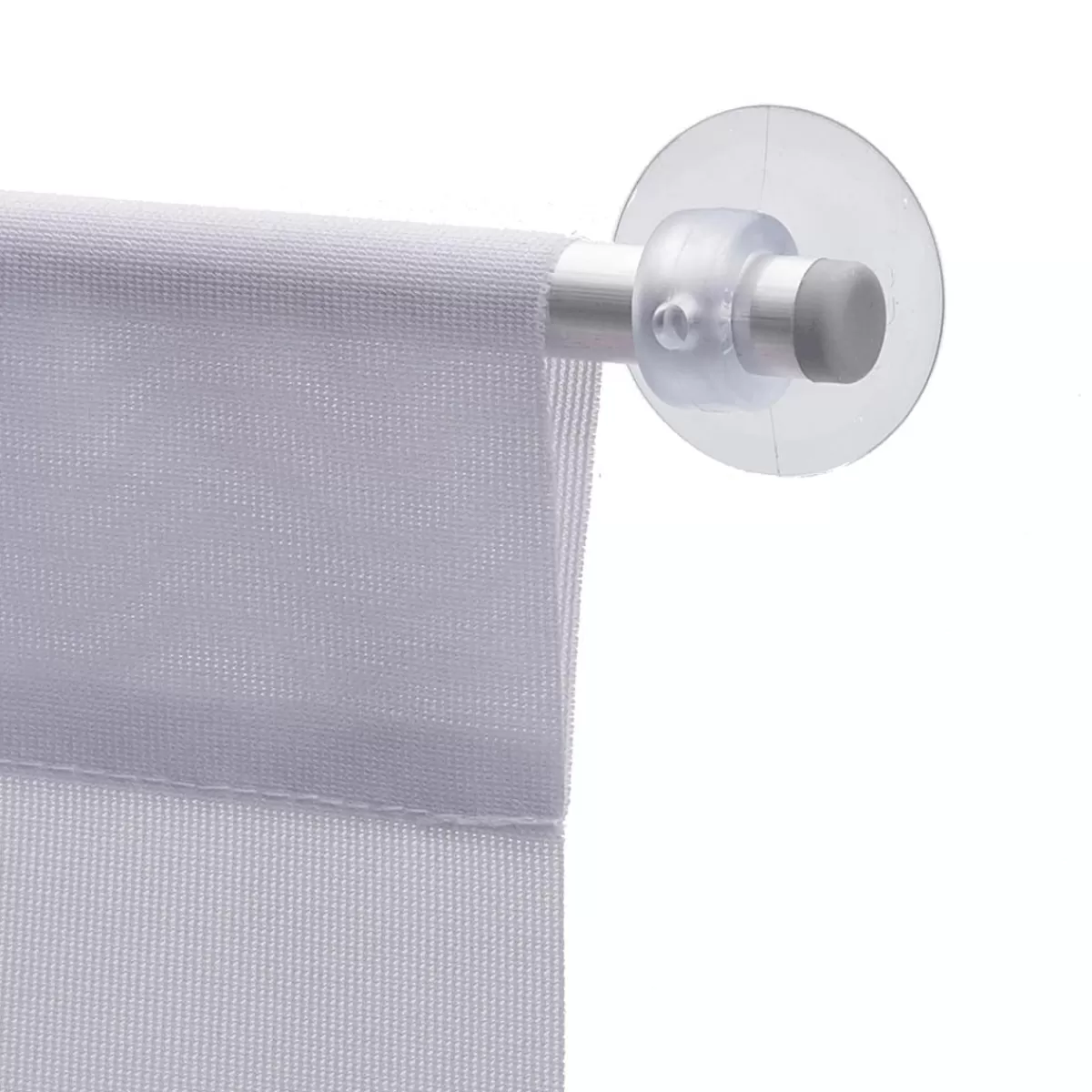 DecoWoerner Fabric Banner Hanging Rods Set With Suction Cups For Glass Surfaces, Made Of Aluminium, 104 Cm 2 Pcs.