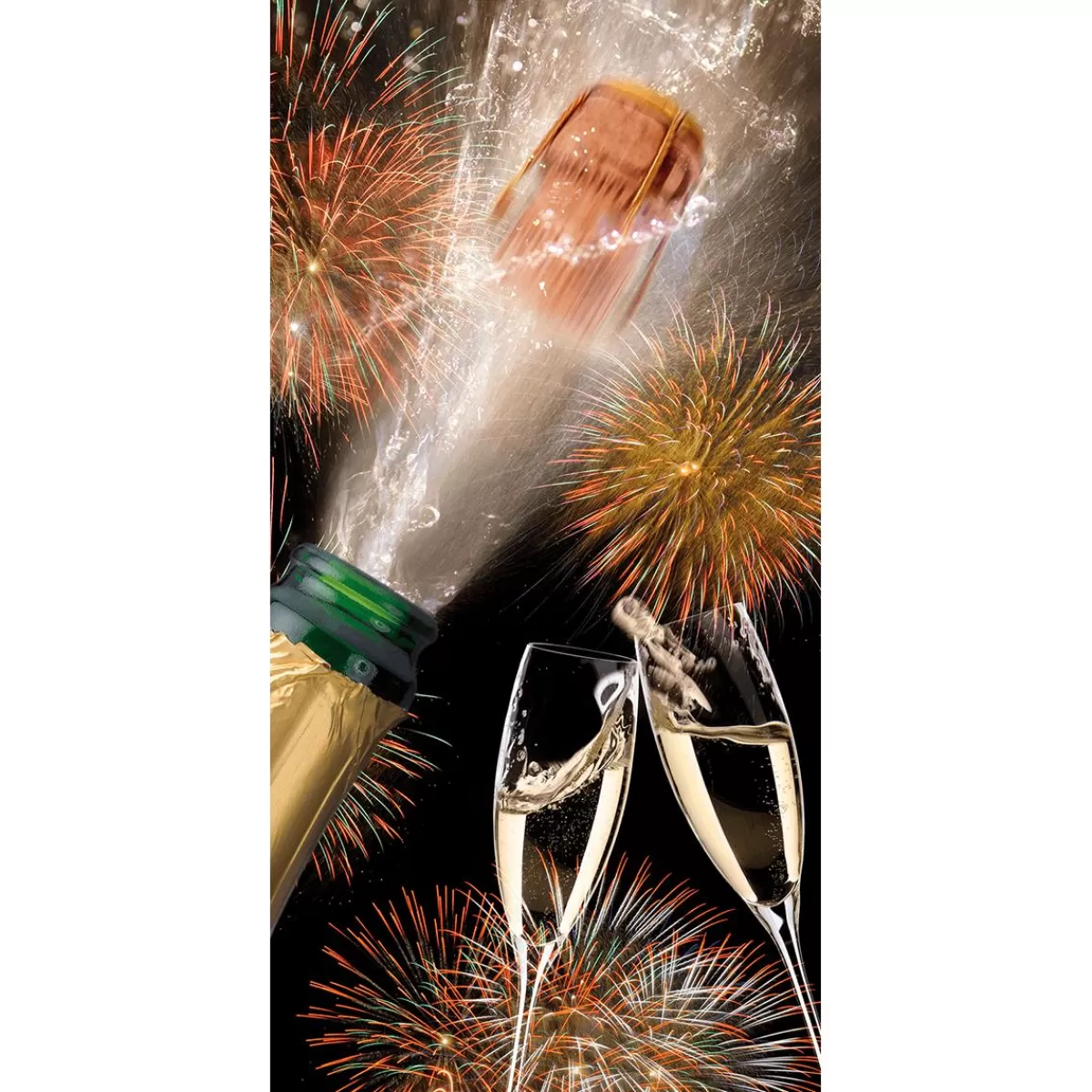 DecoWoerner Fabric Banner New Year's Eve 100 X 200 Cm