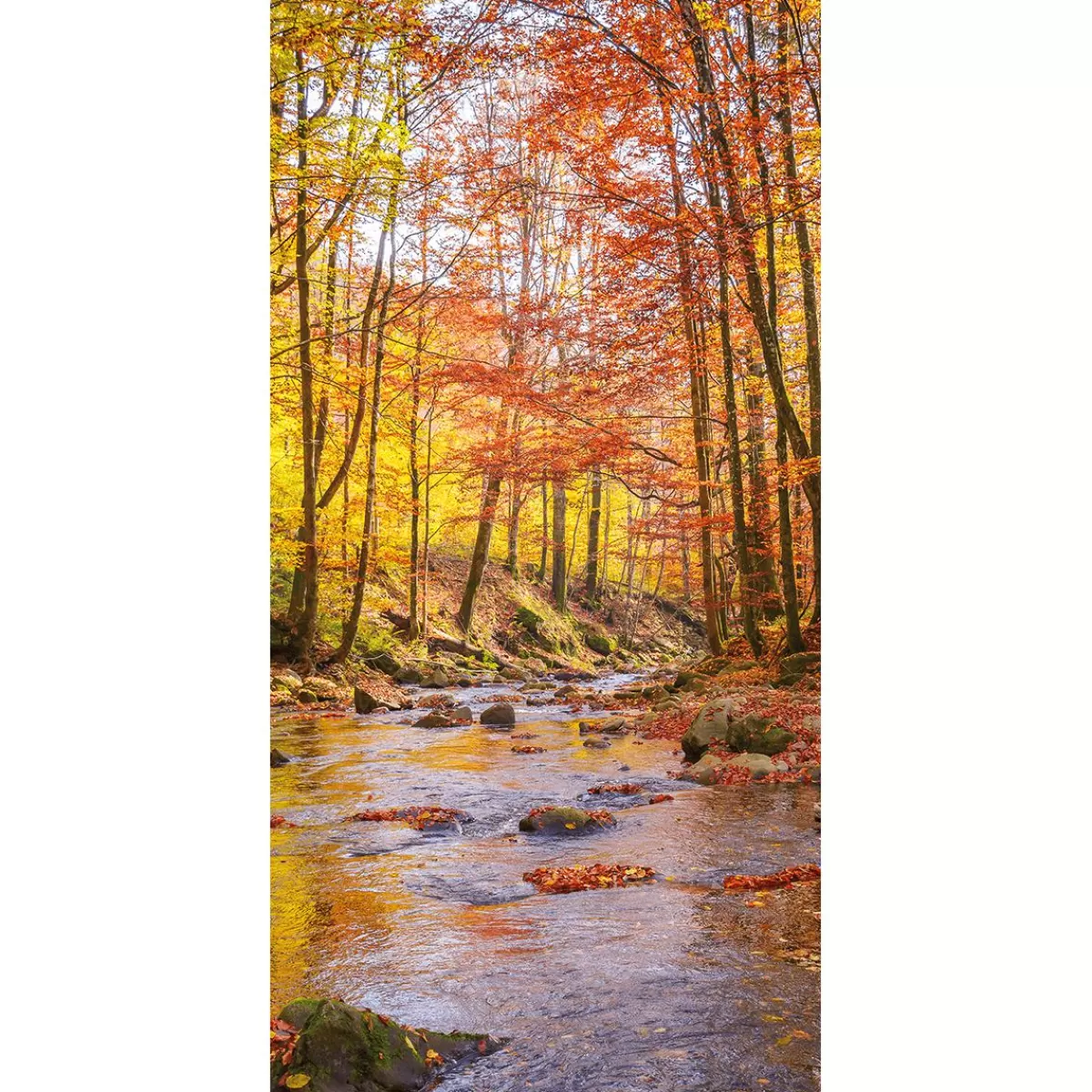 DecoWoerner Fabric Banner Stream Autumn 100 X 200 Cm