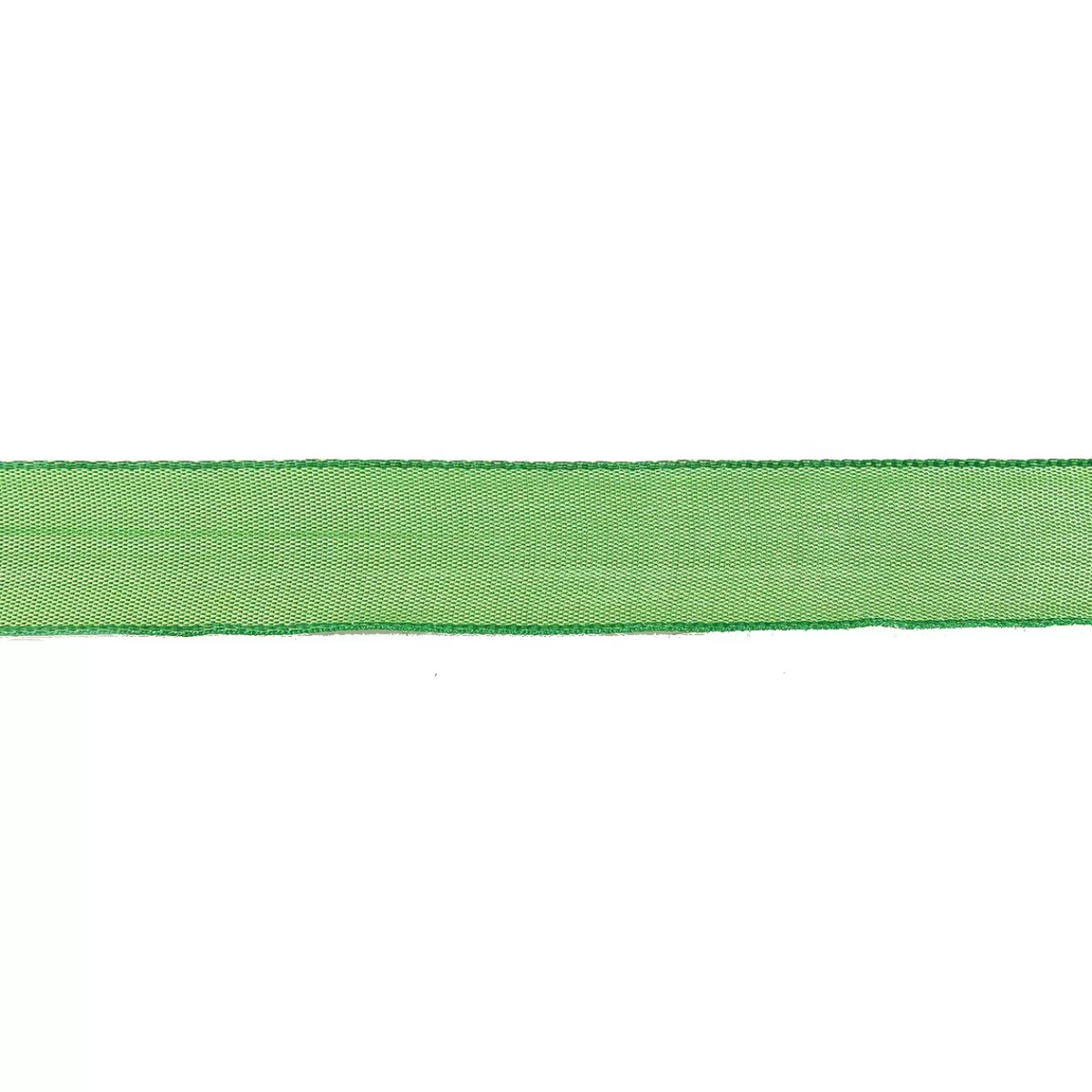 DecoWoerner Fabric Ribbon With Wire Edge 25 Mm, 25 M, Lime