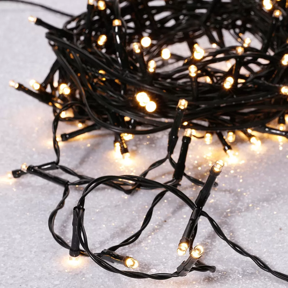 DecoWoerner Fairy Lights Black 9 M, 120 LED Warm White IP44